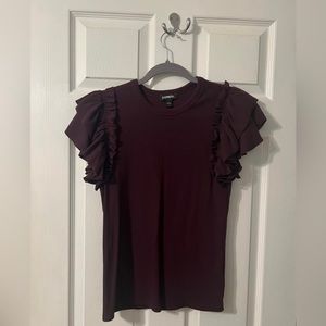 Express Ruffle Sleeve Top.  Size L